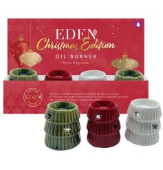 Add a cozy touch to your home with the Eden Small Abstract Christmas Tree Oil Burner