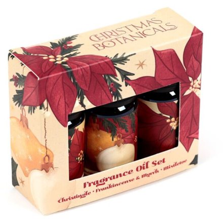 Fill your home with holiday joy using the 3-piece Christmas Botanicals Fragrance Oil Set.