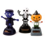 Illuminate your garden with spooky charm! The Frankenstein, Skeleton & Pumpkin Head Solar Pals 