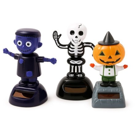 Frankenstein, Skeleton & Pumpkin Head Solar, 12cm 