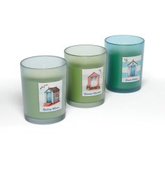 Enjoy the calming aroma of ocean breezes with our Coastal Votive Scented Candle.