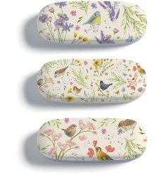 Protect your glasses in style with the Jan Pashley Wings & Wildflowers Glasses Case