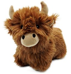 Keep doors secure with the adorable Highland Coo Plush Cow Door Stop