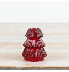 View Red Glass Taper Candle Holder, 8cm Details Add a touch of elegance with this vibrant red glass taper candle holder