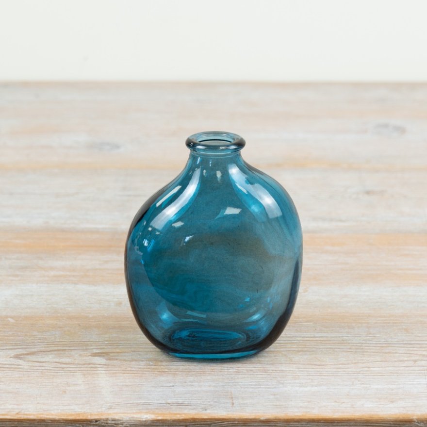 Blue Glass Bud Vase, 11.2cm