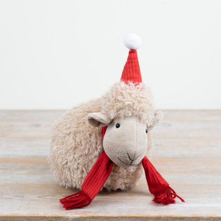 Fluffy Sheep Deco, 21cm 