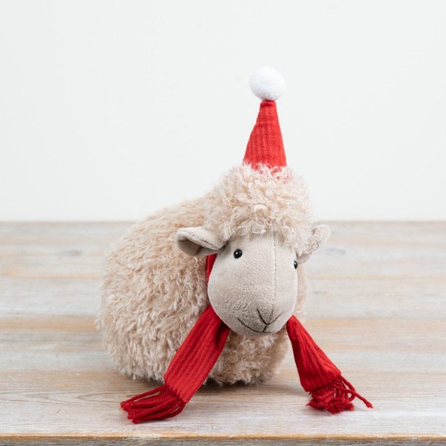 21cm Fluffy Sheep Deco