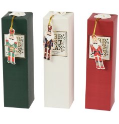 Bring holiday cheer with the Nutcracker Diffuser Glass, available in white, red, and green.