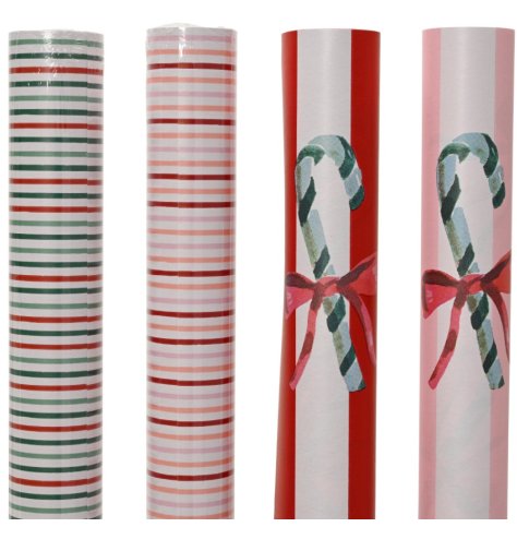 Sustainable Gift Wrap Paper, 4 Assorted Designs, FSC Mix Credit Certified