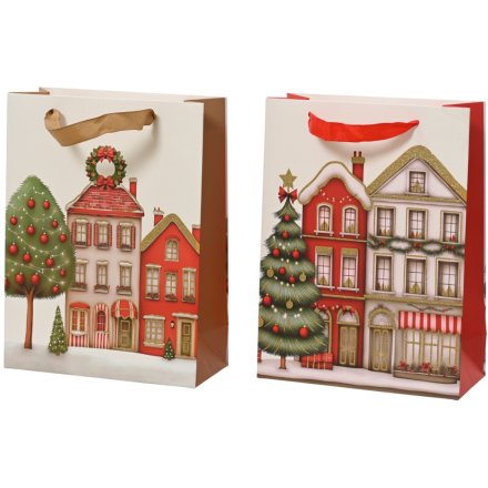 2/A House Glitter Gift Bag, 32cm 