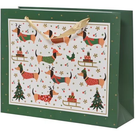 26cm Dachshund-Themed Gift Bag