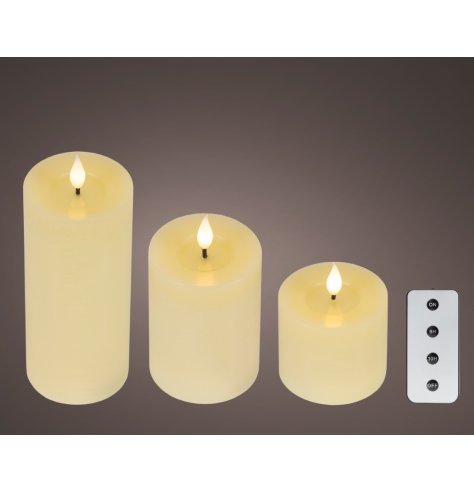 a delightful illuminated candle for a cosy glow