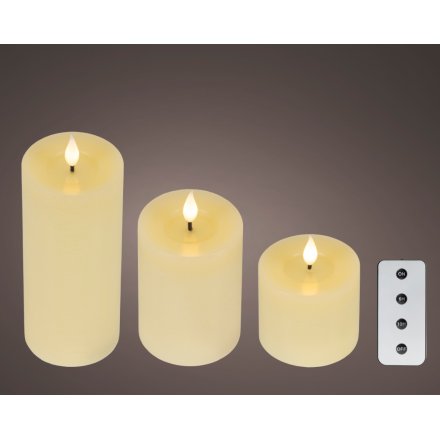 a delightful illuminated candle for a cosy glow