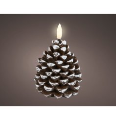 Set a warm, magical mood with the LED Wax Pinecone Wick Candle.