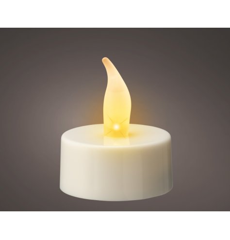 Set a cozy, warm glow anywhere with our battery-powered LED tealight.