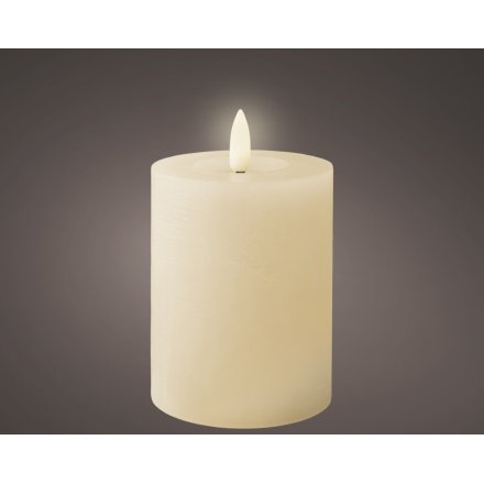 Enjoy a warm, lifelike glow with our LED wick candle for a cozy atmosphere.