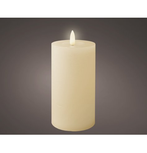 Set a warm mood with the LED Wick Candle, featuring a flat top wax design.