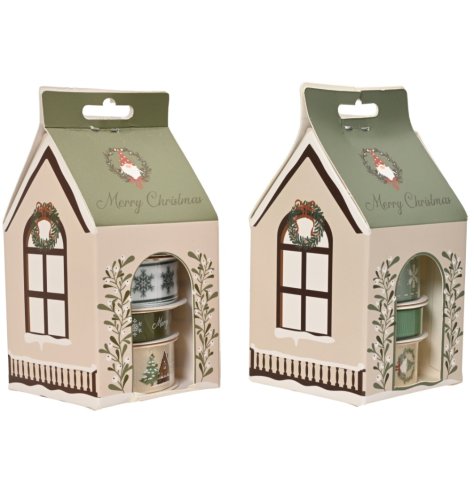 a charming green xmas design ribbon perfect for all your gift wrapping 