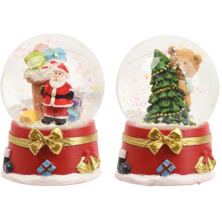 2/A Glass Christmas Snowglobe, 6.2cm 