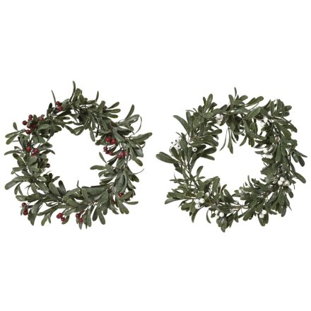35cm Frosted Berrie Wreath, 2/A 