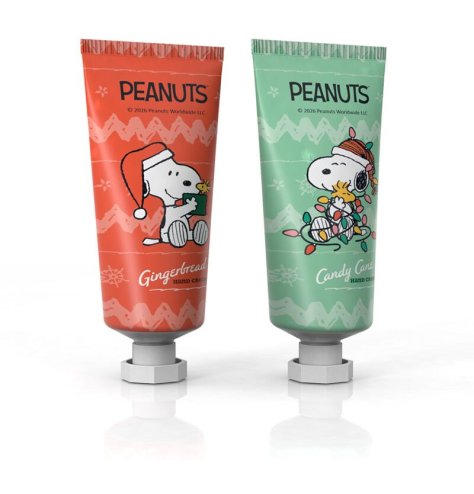 Stay soft and festive this winter with Peanuts Snoopy & Woodstock moisturizing cream for smooth skin.