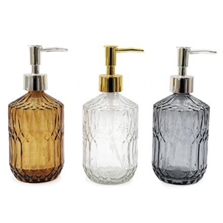 3/A Cut Glass Effect Dispenser, 19cm