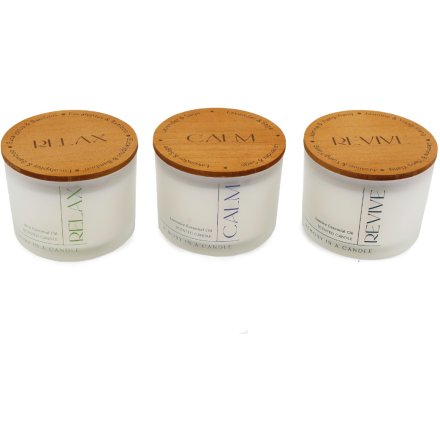 11cm Candle Relax/Calm/Revive, 3/A 