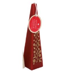 Bring festive cheer with this striking 20cm crimson Advent candle ideal for your holiday décor