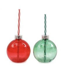 Add festive charm to your holiday drinks with this  Baubles Drinking Cup
