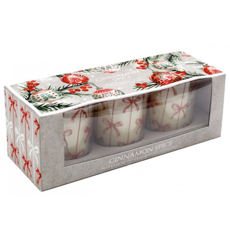 Brighten your holiday décor with the stylish Baubles & Bows Votives for a festive glow.