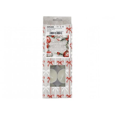 S/10 Bows Baubles & Tealight, 21.5cm 