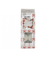 Set of 10 tealight holders with festive bauble and bow designs to brighten up your holiday décor.