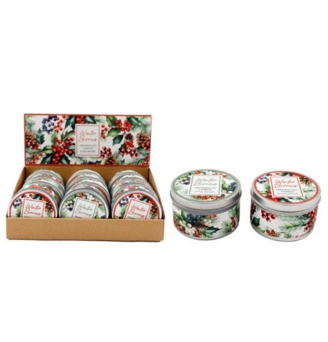 Bring holiday cheer with our cozy Xmas Berries Tin Candle.