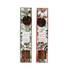 Set a calming mood with Pk40 Incense Sticks paired with an elegant holder.