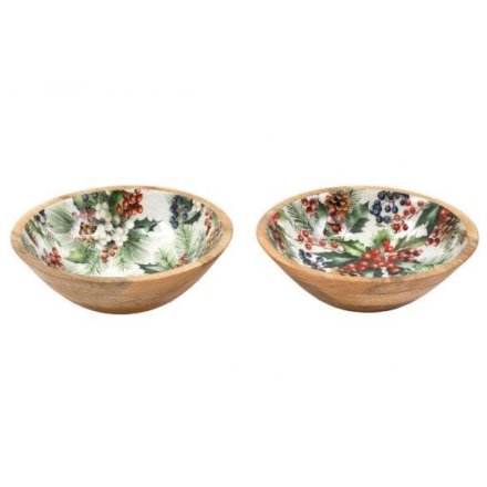 2/A Xmas Berry Enamel Bowl, 25cm 