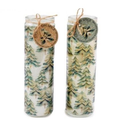 2/a Tube Candle Winter Forest , 20cm 