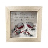 Add a charming touch to your home with this Robin Framed Wall Plaque