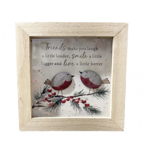 Bring warmth to your space with this delightful Robin Wall Plaque in a classic frame.