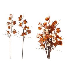Enhance your autumn décor with this 47cm Pumpkin Branch Stem for a festive touch.