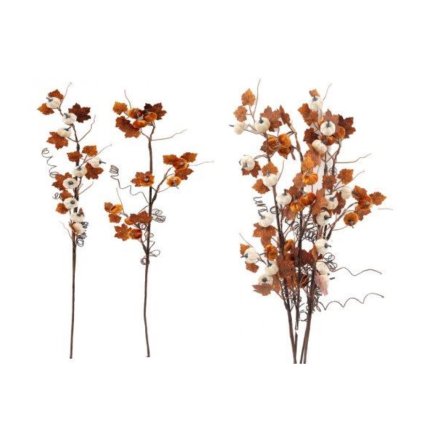 67cm Pumpkin Branch
