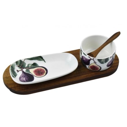 Tapas Set W/spoon & Tray, 2pc