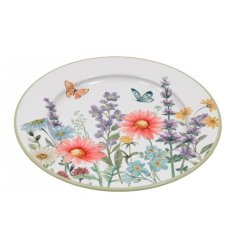 Add charm to your space with this 33x1.5cm Spring Time decorative tin plate.