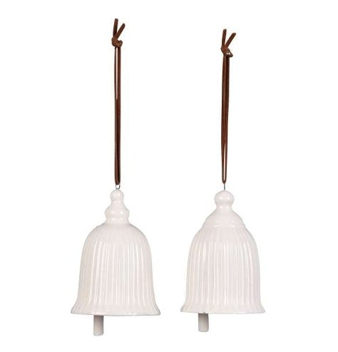 Bring festive elegance to your home with these charming hanging bells in two designs