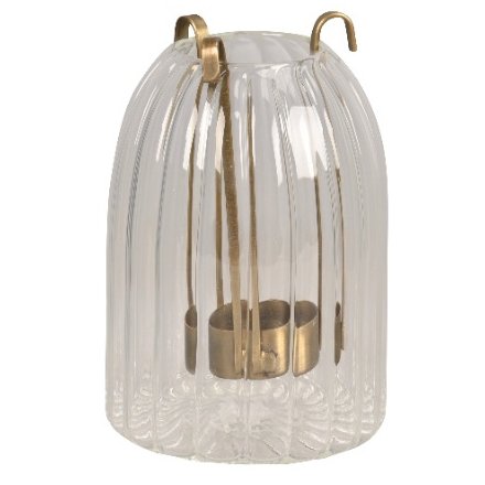 14cm Glass Candle Lantern Holder