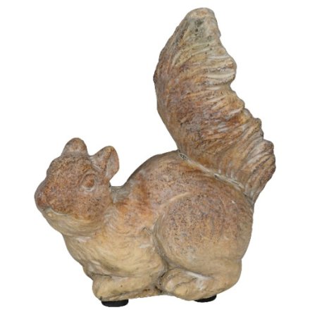 13cm Cement Squirrel Decoration