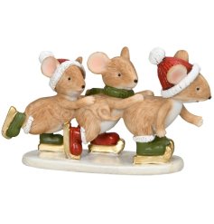 Slide through winter wonder with the Mouse On Ice Skates.