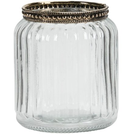 Glass Hurricane Storm Lamp, 9cm 
