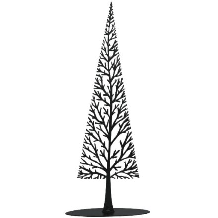 30cm Black Iron Tree Deco
