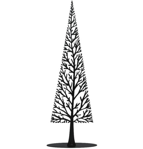 an elegant tree ornament crafted from black iron
