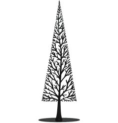 an elegant iron tree decoration with a sophisticated black finish